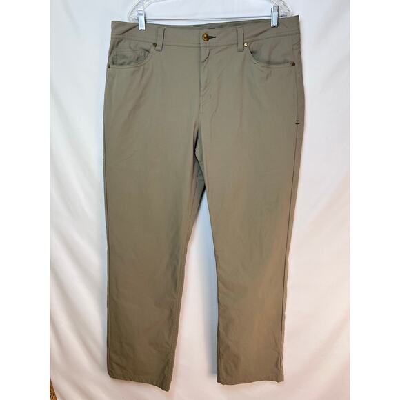 Toad & Co Men's Rover Chino Casual Athleisure Summer Pant - Size 38x30 - Tan - Picture 1 of 9